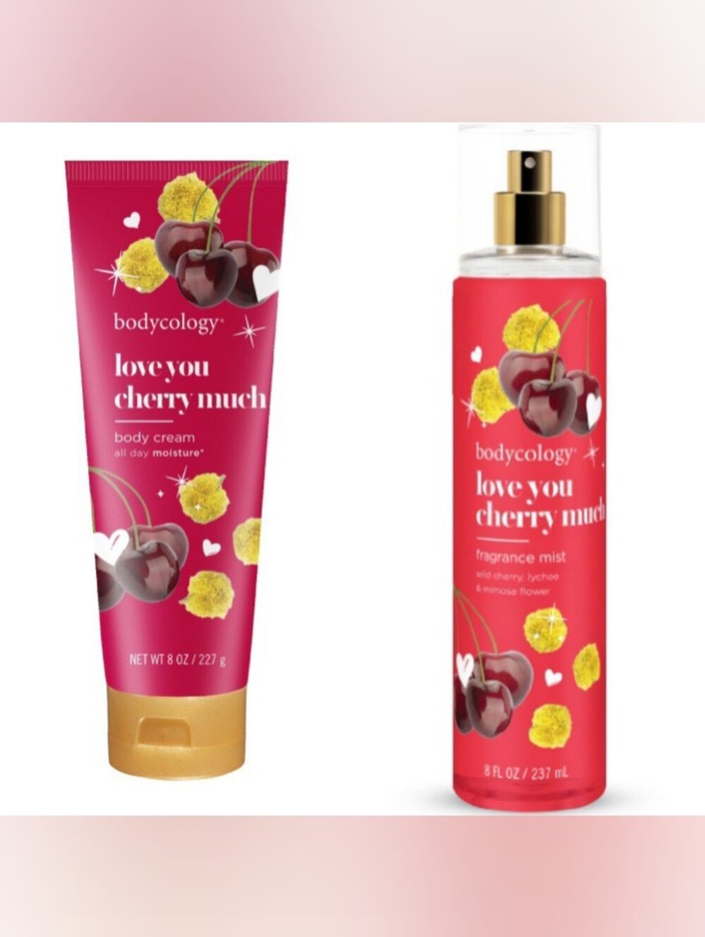 Bodycology Love You Cherry Much  Fragrance Mist & Body Cream Set